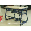 Hot Selling Plastic Double Studend Desk and Chair Set